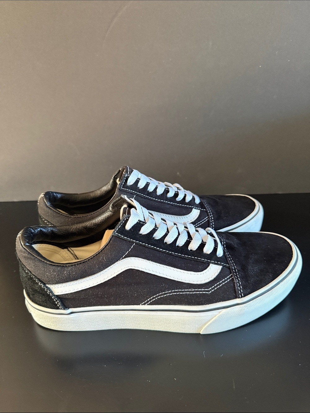 VANS Black & White Old Skool Platform Shoe - Picture 3 of 11
